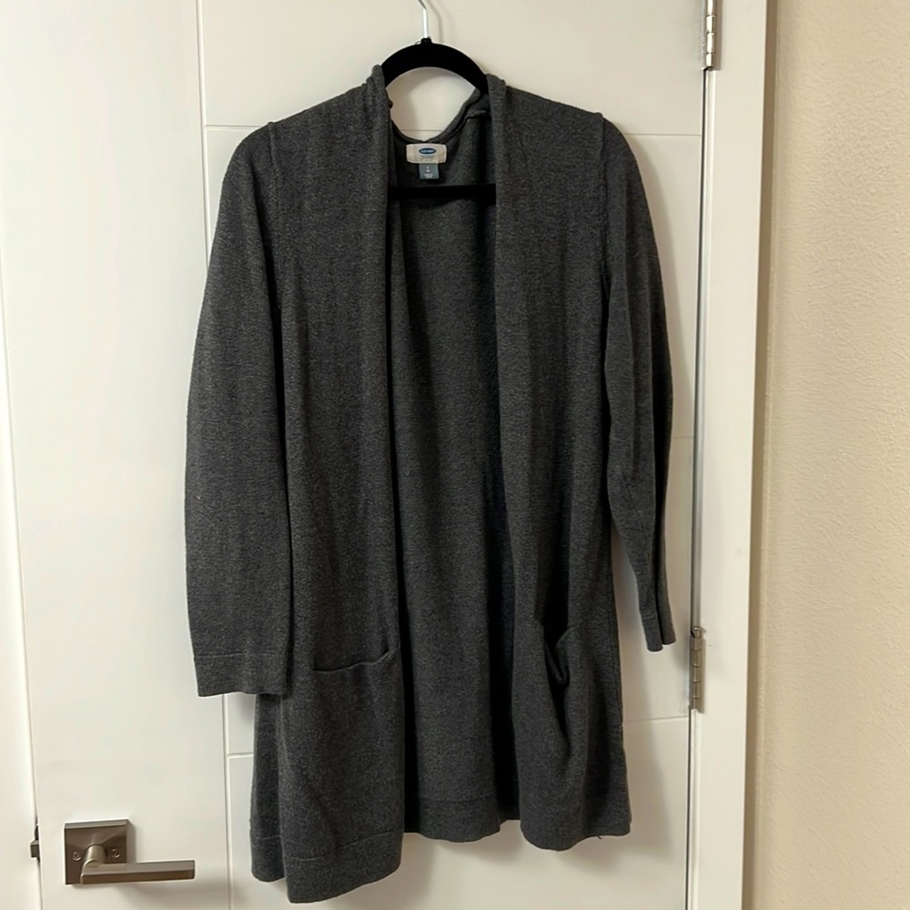Old Navy Charcoal Long Cardigan